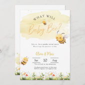 Bee Gender Reveal • What Will Baby Bee Kaart (Voorkant / Achterkant)