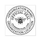 Bee Generic Custom Official Seal Name Loc URL Zelfinktende Stempel (Design)