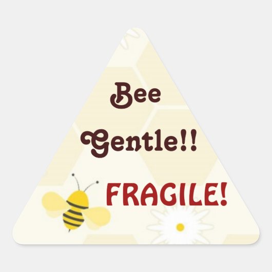Bee Gentle - fragiele mailing Stickers (Voorkant)