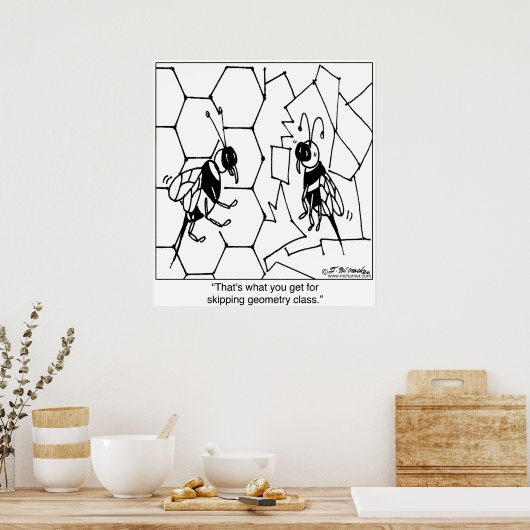 Bee Geometry Poster (Keuken)