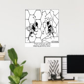 Bee Geometry Poster (Thuiskantoor)