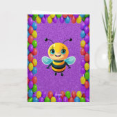 Bee gepersonaliseerde leuke groet Verjaardag Kaart (Achterkant)