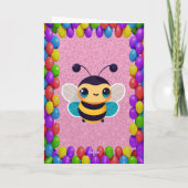 Bee gepersonaliseerde leuke groet Verjaardag Kaart (Achterkant)