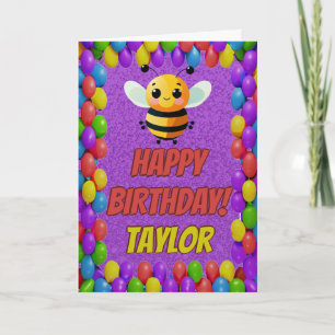 Bee gepersonaliseerde leuke groet Verjaardag Kaart