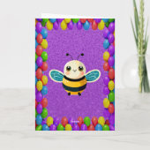 Bee gepersonaliseerde leuke groet Verjaardag Kaart (Achterkant)