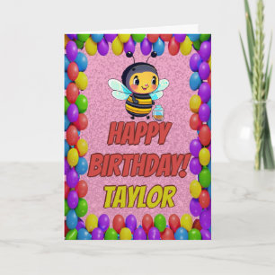 Bee gepersonaliseerde leuke groet Verjaardag Kaart