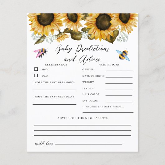 Bee Geslacht Onthullen Baby Voorspellingen Spel (Voorkant)