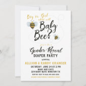 Bee Geslacht onthullen Uitnodiging van derden (Voorkant)