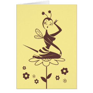 Bee Girl-kaart van Miss Fluff