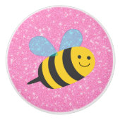 Bee Glitter Keramische Knop (Voorkant)
