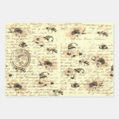 Bee Gnome Sunflower Inpakpapier Vel (Voorkant 2)