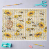 Bee Gnome Sunflower Tissuepapier (Craft)