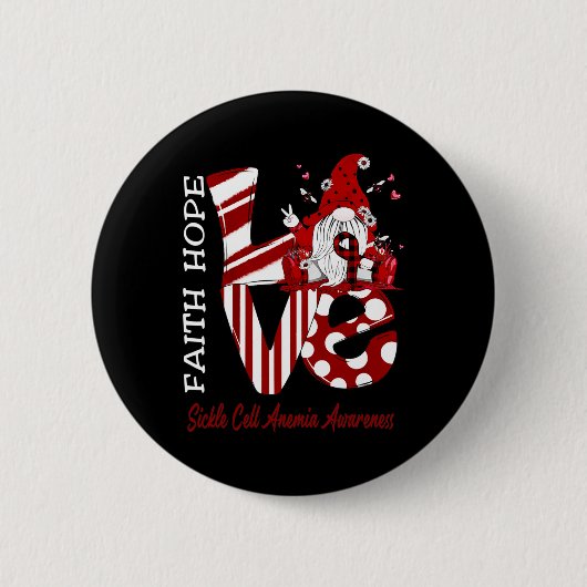 Bee Gnoom Liefde Sikkelcelanemie Bewustzijn Ronde Button 5,7 Cm (Voorkant)