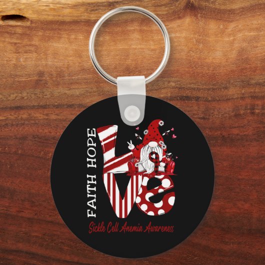 Bee Gnoom Liefde Sikkelcelanemie Bewustzijn Sleutelhanger (Achterkant)