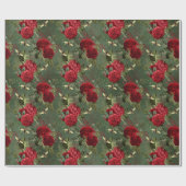 Bee Gold Floral Elegant Gift Cadeaupapier (Vlak)