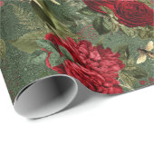 Bee Gold Floral Elegant Gift Cadeaupapier (Rol Hoek)