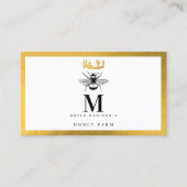 Bee Gold Honey Queen QR Code Visitekaartje (Voorkant)