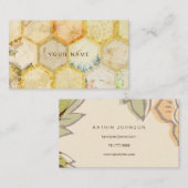 Bee Gold Honeycomb Beehive Vip Visitekaartje (Voorkant / Achterkant)