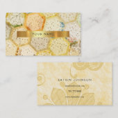 Bee Gold Honeycomb Beehive Vip Visitekaartje (Voorkant / Achterkant)