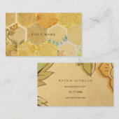 Bee Gold Honeycomb Beehive Vip Visitekaartje (Voorkant / Achterkant)