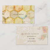 Bee Gold Honeycomb Sweet Vip Visitekaartje (Voorkant / Achterkant)