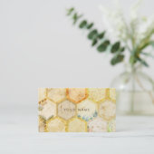 Bee Gold Honeycomb Sweet Vip Visitekaartje (Staand voorkant)