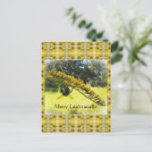 Bee & Goldenrod Lughnasadh Lammas Harvest Feestdagenkaart (Staand voorkant)
