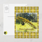 Bee & Goldenrod Lughnasadh Lammas Harvest Feestdagenkaart (Voorkant / Achterkant)