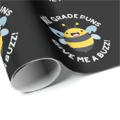 Bee Grade Puns geeft me een Buzz Pun Dark BG Cadeaupapier (Rol Hoek)
