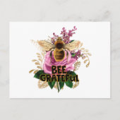 Bee Grateful Briefkaart (Voorkant)