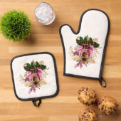Bee Grateful Ovenwant & Pannenlap Set (Top down)