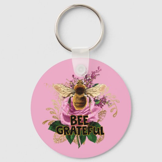 Bee Grateful Sleutelhanger (Voorkant)