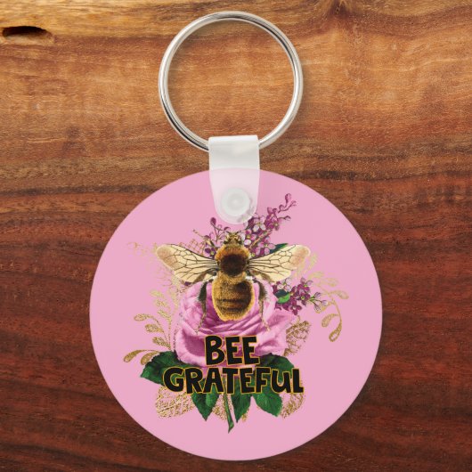 Bee Grateful Sleutelhanger (Voorkant)
