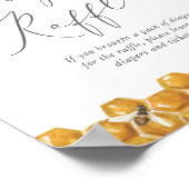 Bee Greenery Baby shower Diaper Raffle Sign Poster (Hoek)