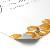 Bee Greenery Baby shower Favors Sign Poster (Hoek)