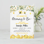 Bee Greenery Gold Gender Neutral Baby shower Kaart (Staand voorkant)