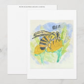 Bee Greeting Card Kaart (Voorkant / Achterkant)