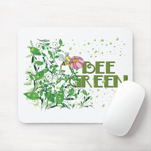 Bee Groen Muismat (Met muis)