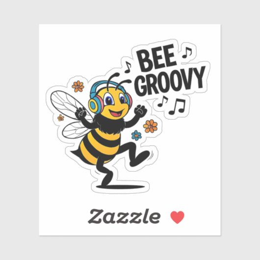Bee Groovy Sticker (Vel)