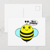 Bee Happy 3 Briefkaart (Voorkant / Achterkant)