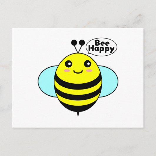 Bee Happy 3 Briefkaart (Voorkant)