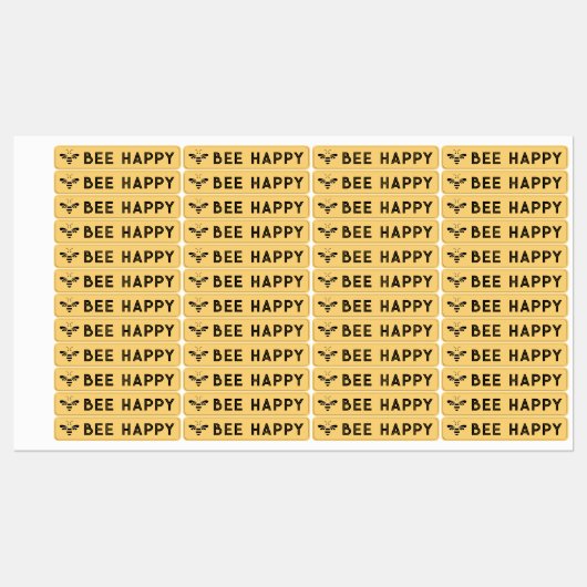 BEE HAPPY 96 Waterdichte Tamper-evidente Honey Sea Labels (Vel)