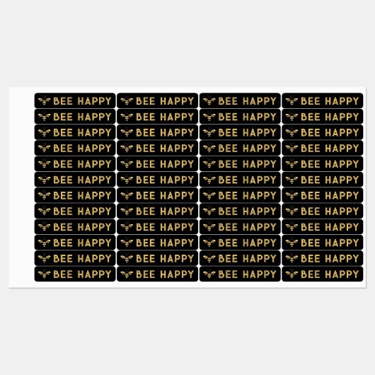 BEE HAPPY 96 Waterdichte Tamper-evidente Honey Sea Labels (Vel)