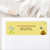 Bee Happy AFDRUKBARE ADRESETIKETTEN Etiket (Insitu)