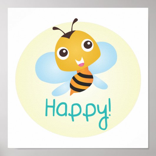 Bee Happy Baby Print (Voorkant)