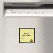 BEE HAPPY Baby shower Favor Magnet (Insitu (Vaatwasser))