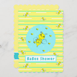 Bee Happy Baby shower Kaart