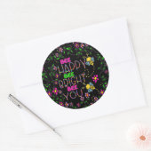Bee Happy Bee Bright Bee You Ronde Sticker (Envelop)