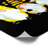 Bee Happy Bee Gnome Spring  Poster (Hoek)