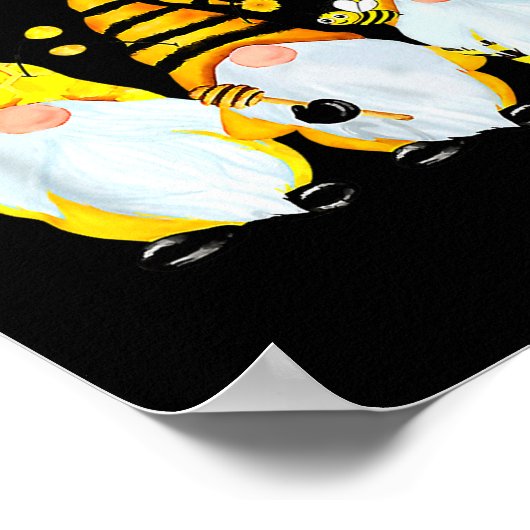 Bee Happy Bee Gnome Spring  Poster (Hoek)